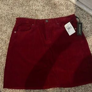 Blank NYC Red Corduroy Skirt
